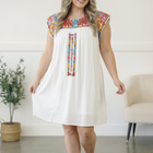 Fiesta Bloom Embroidered Dress
