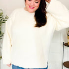 Classic Elegance Ivory Fuzzy Soft Knit Sweater