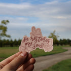 He Restores My Soul | handlettered sticker