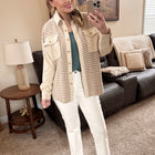 Houndstooth Cream Corduroy Shacket