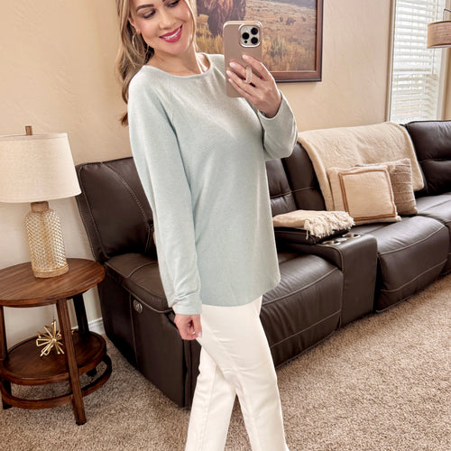 Spring Mint Long Sleeve Top