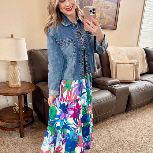 Frayed Hem Denim Jacket