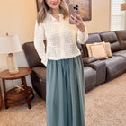 Cream Crochet Cardigan