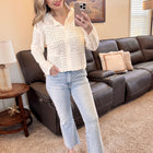 Cream Crochet Cardigan