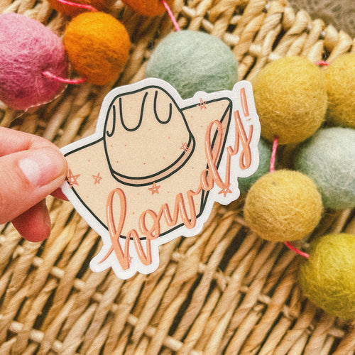 Howdy | handlettered sticker