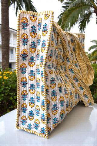 SC - Halsey Yellow Floral Tote Bag