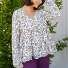 I Think I Can V-Neck Floral Top