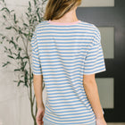 I Think I'm in Love Round Neck Loose Tee in Blue and Pink