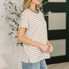 I Think I'm in Love Round Neck Loose Tee in Khaki Leopard