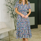 I Wanna Talk Notch Neck Midi Dress