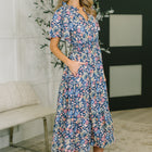 I Wanna Talk Notch Neck Midi Dress