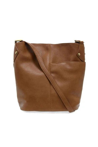 Joy Susan Dixie Front Slip Pocket Crossbody in Saddle