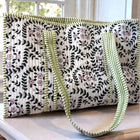 SC - Camila Green Leaf Floral Tote Bag