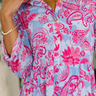 Inspire Collared Dress in Pink Paisley