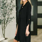 Inspire Collared Neck Dress in Black