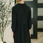 Inspire Collared Neck Dress in Black