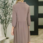Inspire Collared Neck Dress in Mocha