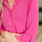 Inspire Collared Neck Dress in Runway Pink