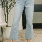Martha Mid Rise Kick Flare w Raw Hem