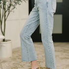 Martha Mid Rise Kick Flare w Raw Hem