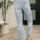 Martha Mid Rise Kick Flare w Raw Hem