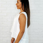 Keep it Cool or Crash Out Tank in Off White