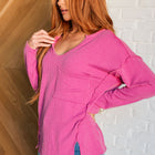 Kinda Sorta Ribbed Top in Magenta