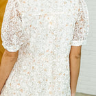 Lace to the Party High Neck Dress in Ivory Multi
