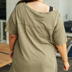 Let Me Live Relaxed Tee in Army