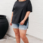 Let Me Live Relaxed Tee in Black