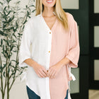 Like You Do Dual Toned Button Down