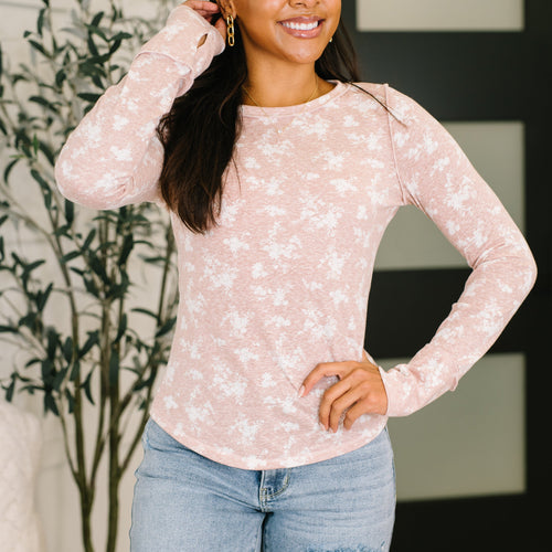 Literally Obsessed with Me Long Sleeve Top in Mauve