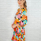 Little Bold V-Neck Knit Dress