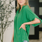 Lizzy Breeze Top in Kelly Green