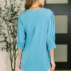Lizzy Smock Top in Coastal Blue
