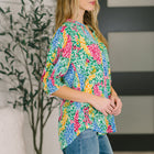 Lizzy Smock Top in Light Multi Painted