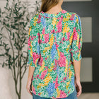 Lizzy Smock Top in Light Multi Painted