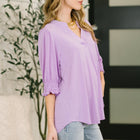Lizzy Smock Top in Orchid Bloom