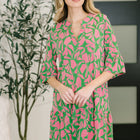 Lizzy Sunday Dress in Emerald Abstract Floral- 3/3/2026