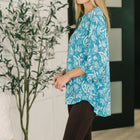 Lizzy Top in Aqua Paisley