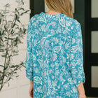 Lizzy Top in Aqua Paisley