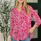 Lizzy Top in Pink Paisley