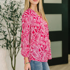 Lizzy Top in Pink Paisley