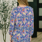 Lizzy Top in Royal Blue Paisley