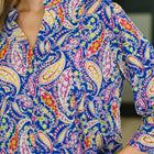 Lizzy Top in Royal Blue Paisley