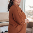 Lotta Love Knitted Sweater Top in Rust