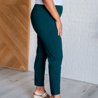 Magic Ankle Crop Skinny Pants in Hunter Green