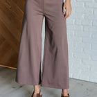 Magic Wide Leg Crop Pants in Dark Mocha