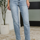 Mallory Mid Rise Bleach Wash Boyfriend Jeans