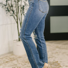 Maureen High Rise Distressed Bootcut Jeans